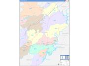 St. Clair County, AL Wall Map Color Cast Style 2023